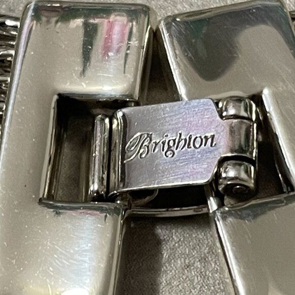 NWOT RARE Brighton Alcazar Hearts Silver Plated Crystal Pave Swing Bracelet - Picture 6 of 7